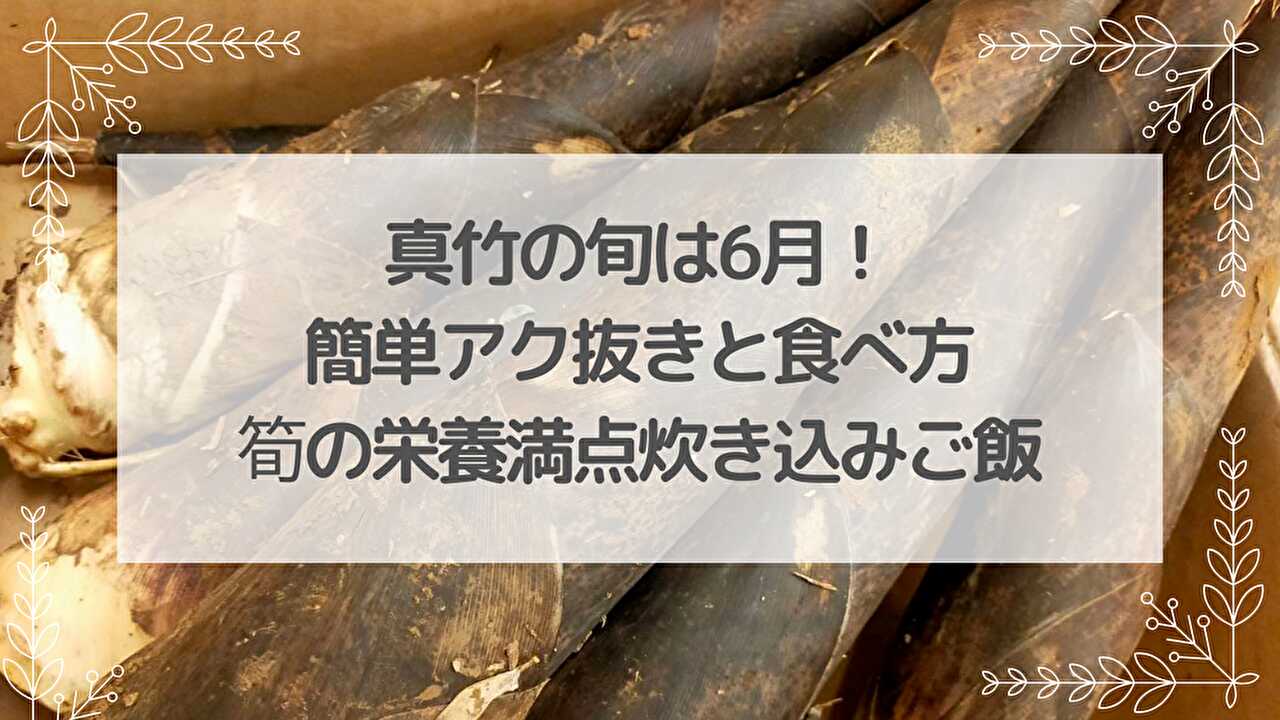 筍　栄養　アク抜き 炊き込みご飯